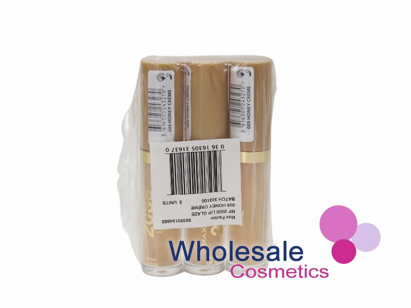 9 x Max Factor X 2000 Calorie Lip Glaze - 005 HONEY CREME